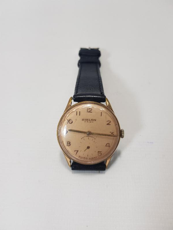 HISLON MARKA ALTIN KAPLAMA KURMALI KOL SAATİ 