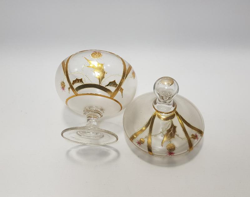 OSMANLI DÖNEMİ ALTIN YALDIZ İŞLEMELİ KRİSTAL BONBONİYER