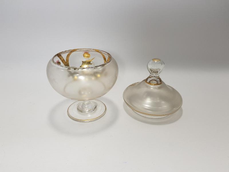 OSMANLI DÖNEMİ ALTIN YALDIZ İŞLEMELİ KRİSTAL BONBONİYER