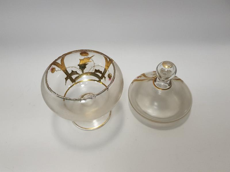 OSMANLI DÖNEMİ ALTIN YALDIZ İŞLEMELİ KRİSTAL BONBONİYER