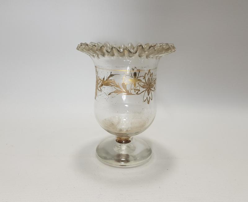 OSMANLI DÖNEMİ RUM İŞİ ALTIN YALDIZLI KOPARMA KRİSTAL KAŞIKLIK 