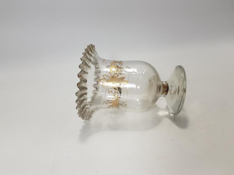 OSMANLI DÖNEMİ RUM İŞİ ALTIN YALDIZLI KOPARMA KRİSTAL KAŞIKLIK 