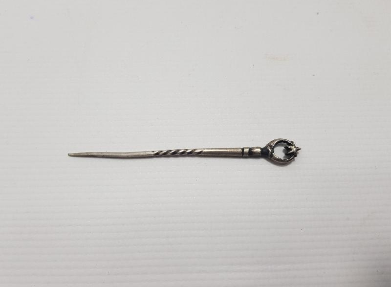 OSMANLI DÖNEMİ AY YILDIZLI GÜMÜŞ SAÇ İĞNESİ - NADİR 