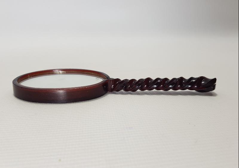 OSMANLI DÖNEMİ BAKALİT SAPLI ÇİFT TARAFLI EL AYNASI 