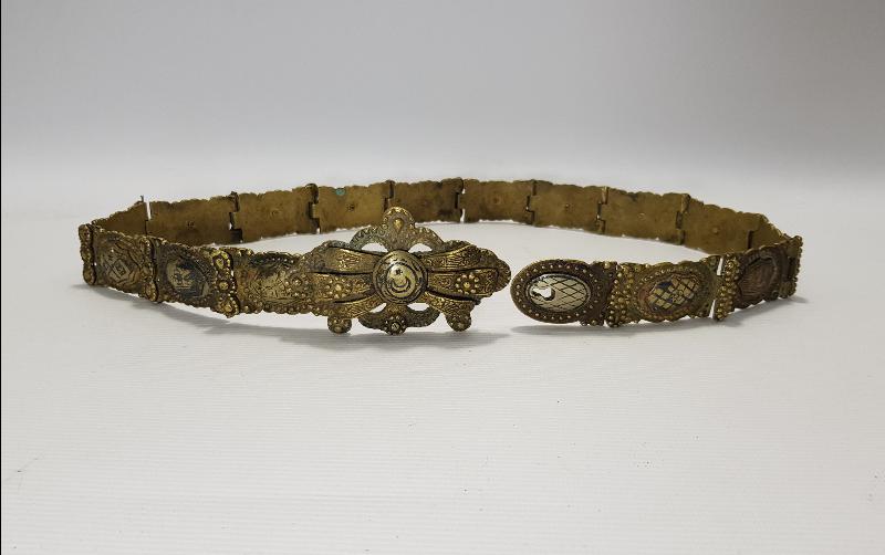 OSMANLI DÖNEMİ MEŞRUTİYET BAYRAKLI GELİN KEMERİ 