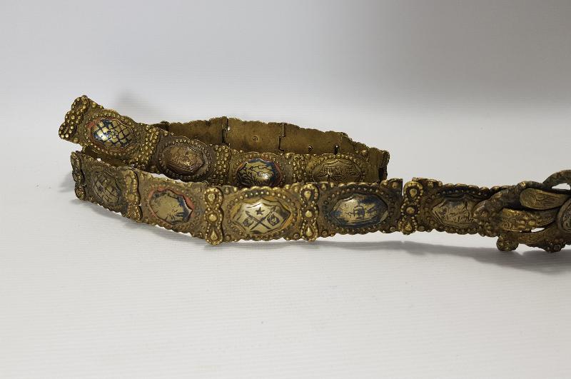 OSMANLI DÖNEMİ MEŞRUTİYET BAYRAKLI GELİN KEMERİ 