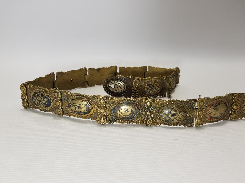 OSMANLI DÖNEMİ MEŞRUTİYET BAYRAKLI GELİN KEMERİ 