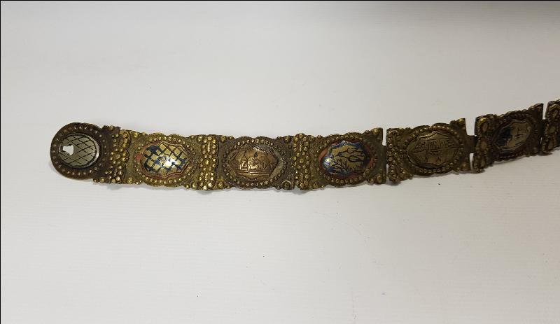 OSMANLI DÖNEMİ MEŞRUTİYET BAYRAKLI GELİN KEMERİ 