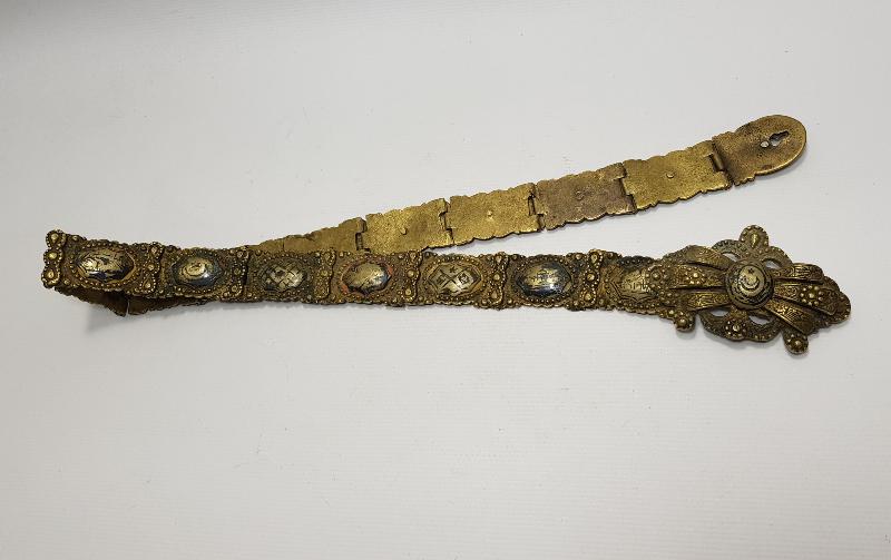 OSMANLI DÖNEMİ MEŞRUTİYET BAYRAKLI GELİN KEMERİ 