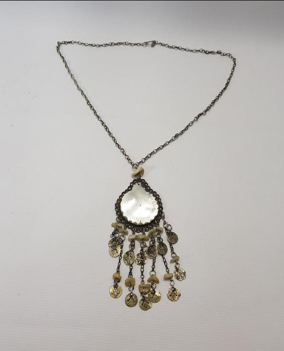 OSMANLI DÖNEMİ SEDEF VE GÜMÜŞTEN YAPILMIŞ KOLYE 