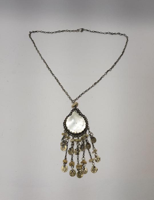 OSMANLI DÖNEMİ SEDEF VE GÜMÜŞTEN YAPILMIŞ KOLYE 