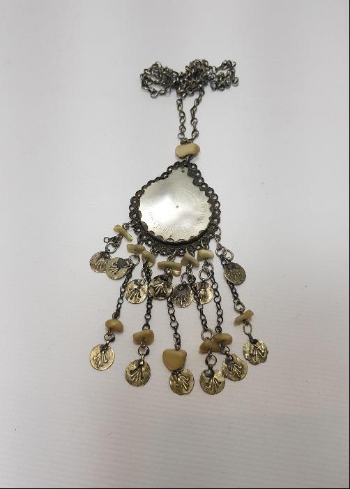 OSMANLI DÖNEMİ SEDEF VE GÜMÜŞTEN YAPILMIŞ KOLYE 