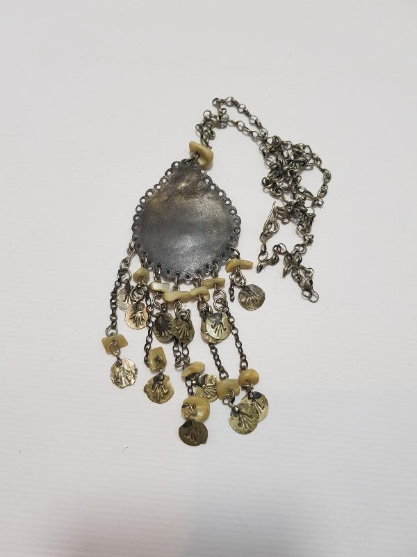 OSMANLI DÖNEMİ SEDEF VE GÜMÜŞTEN YAPILMIŞ KOLYE 