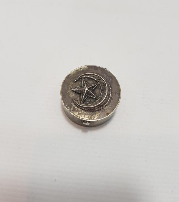 OSMANLI DÖNEMİ ÜZERİ AY YILDIZLI GÜMÜŞ ENFİYE KUTUSU