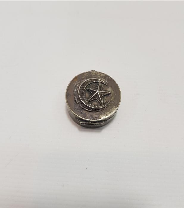 OSMANLI DÖNEMİ ÜZERİ AY YILDIZLI GÜMÜŞ ENFİYE KUTUSU