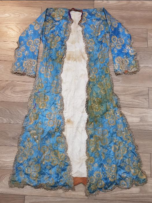 OSMANLI İPEK ELMASİYE ÜÇ ETEK ELBİSE