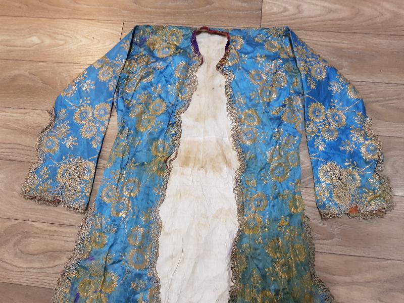 OSMANLI İPEK ELMASİYE ÜÇ ETEK ELBİSE