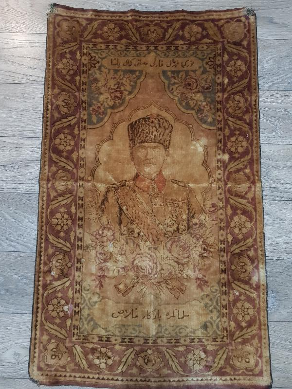 OSMANLICA YAZILI ÇOK NADİR ATATÜRK DUVAR HALISI