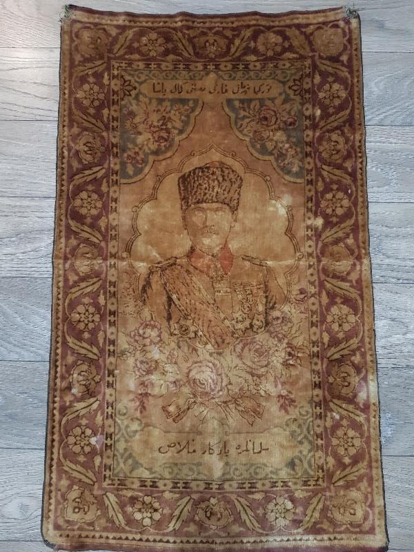 OSMANLICA YAZILI ÇOK NADİR ATATÜRK DUVAR HALISI