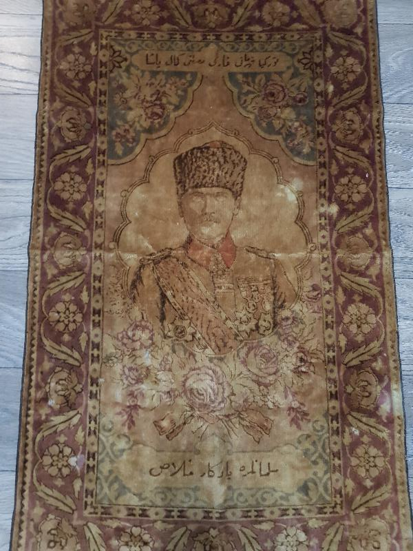 OSMANLICA YAZILI ÇOK NADİR ATATÜRK DUVAR HALISI