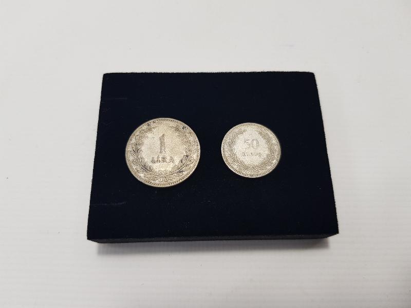 1947 GÜMÜŞ 50 KURUŞ VE 1 LİRA