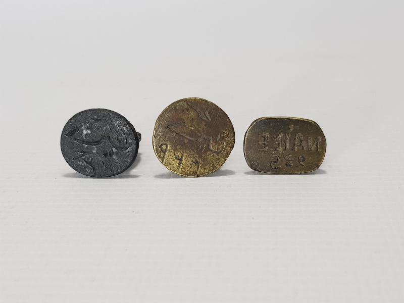 2 ADET OSMANLICA 1 ADET TÜRKÇE ŞAHIS MÜHÜRÜ