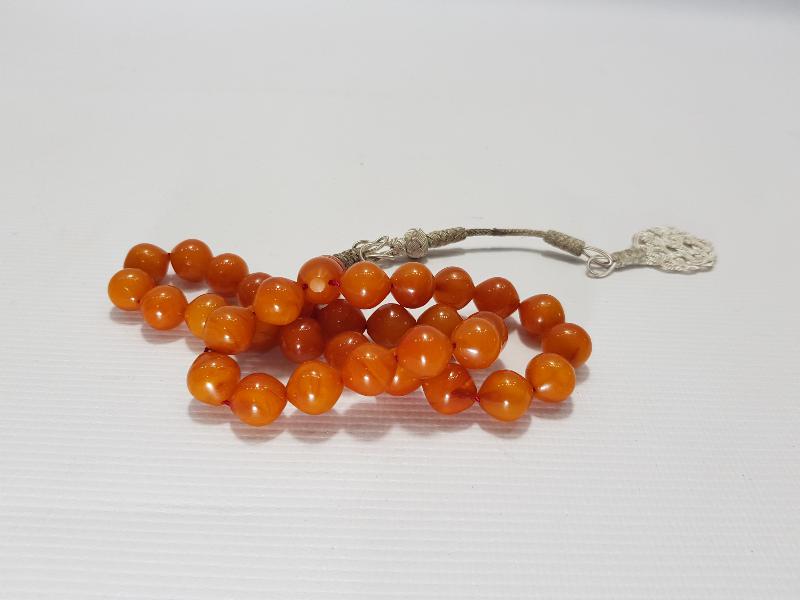 GÜMÜŞ KAZAZ SALLAMALI KEHRİBAR TESPİH