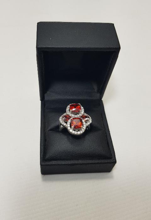 LAL TAŞLI GÜMÜŞ YÜZÜK