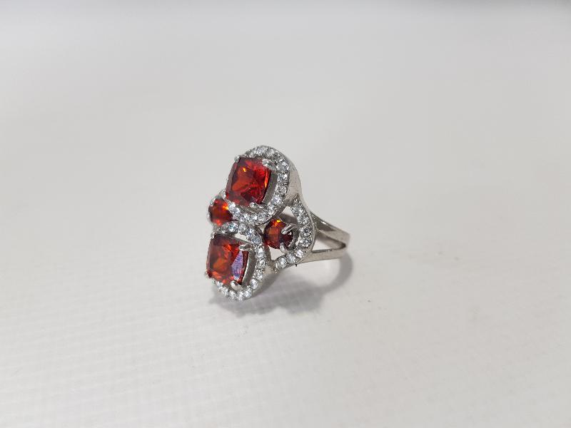 LAL TAŞLI GÜMÜŞ YÜZÜK