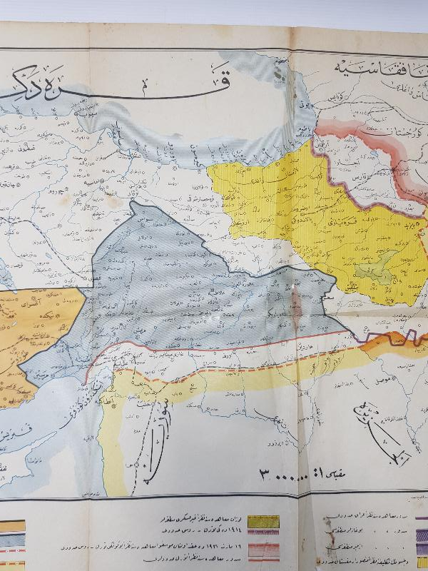 OSMANLI DEVLETİNİN İŞGAL DEVLETLERİNCE PAYLAŞIMINI GÖSTEREN HARİTA