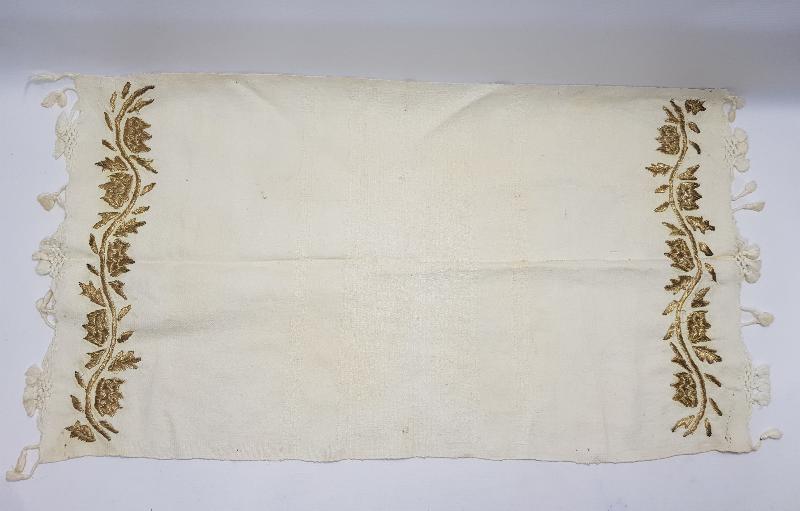 OSMANLI DÖNEMİ ALTIN SIRMA İŞLEMELİ BURSA İŞİ HAVLU 