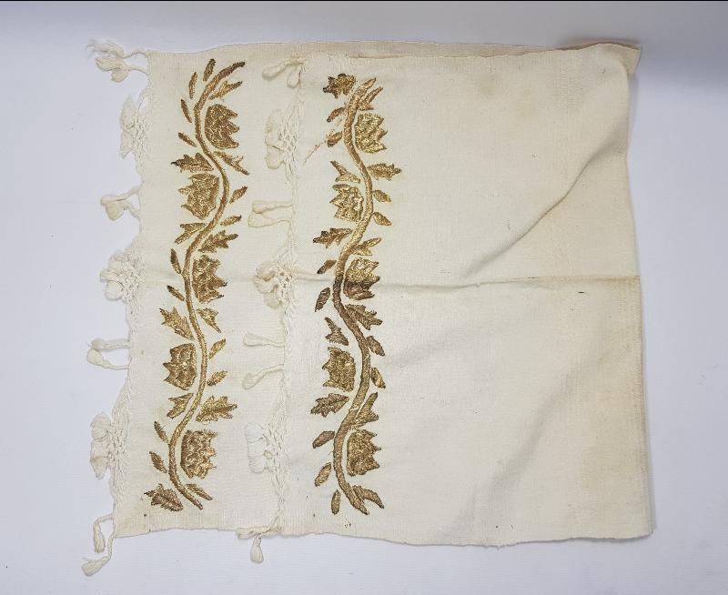 OSMANLI DÖNEMİ ALTIN SIRMA İŞLEMELİ BURSA İŞİ HAVLU 