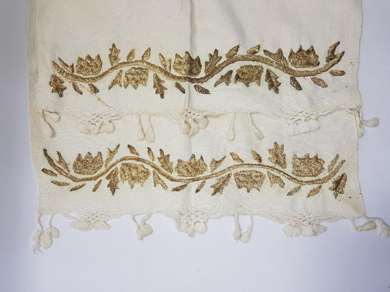 OSMANLI DÖNEMİ ALTIN SIRMA İŞLEMELİ BURSA İŞİ HAVLU 