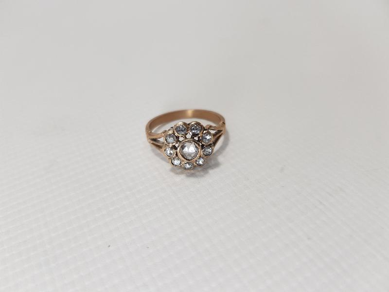 OSMANLI DÖNEMİ GÜL MODEL ELMAS YÜZÜK