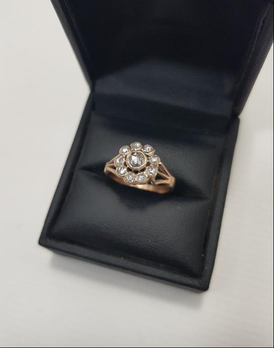 OSMANLI DÖNEMİ GÜL MODEL ELMAS YÜZÜK