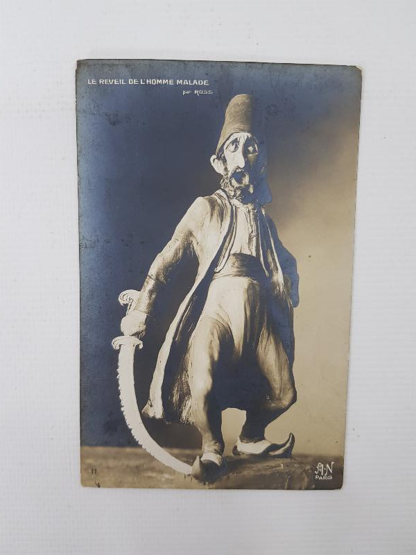 OSMANLI DÖNEMİ KARA PROPAGANDA II. ABDÜLHAMİD HAN KARTPOSTALI