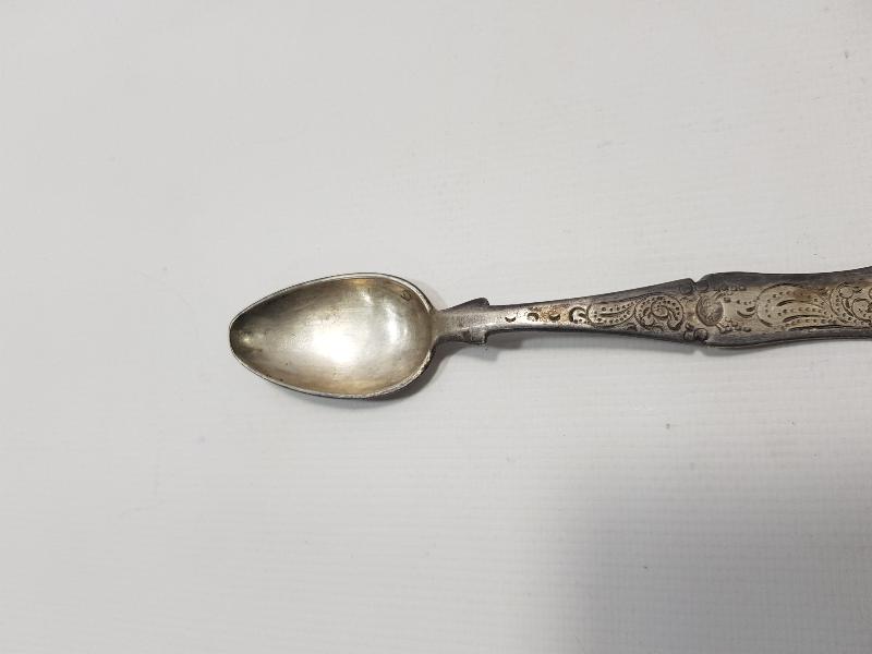 OSMANLI DÖNEMİ TUĞRALI, SAH DAMGALI VE ÇEŞNİLİ GÜMÜŞ TATLI KAŞIĞI