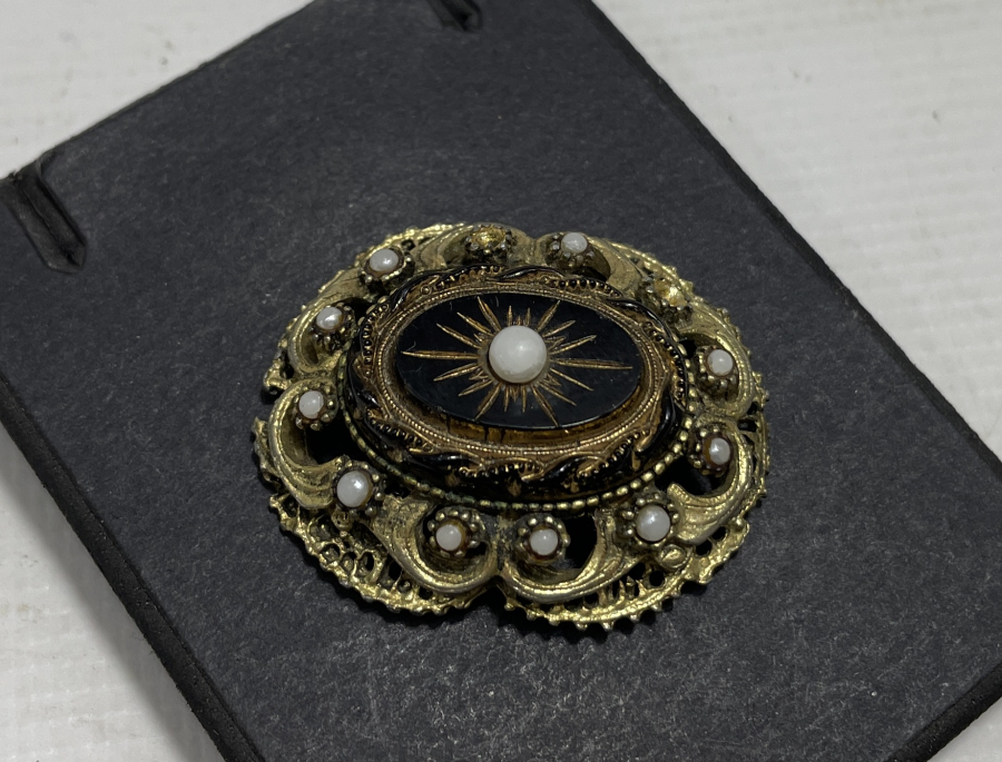 1932 TARİHLİ FRANSIZ ALTIN KAPLAMA BROŞ