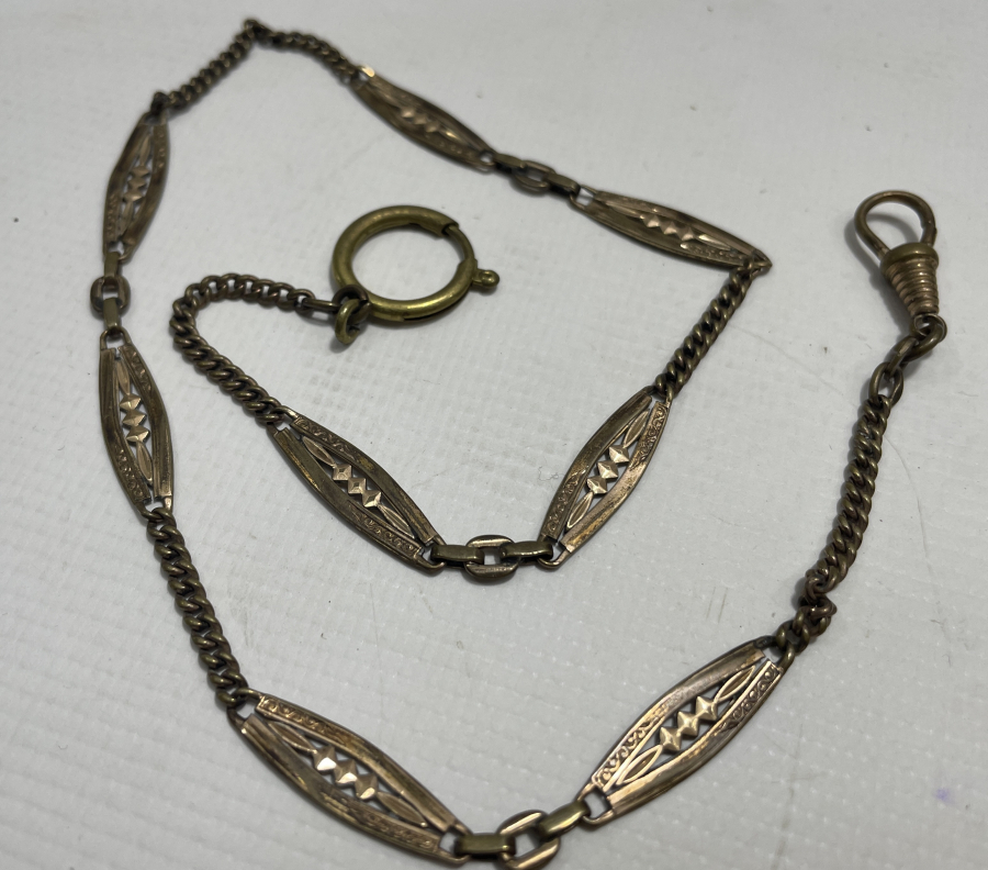 ALTIN KAPLAMA ANTİKA CEP SAATİ KÖSTEĞİ