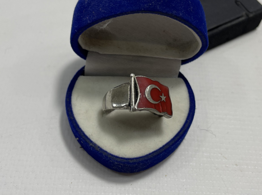 AY YILDIZ MİNELİ GÜMÜŞ YÜZÜK