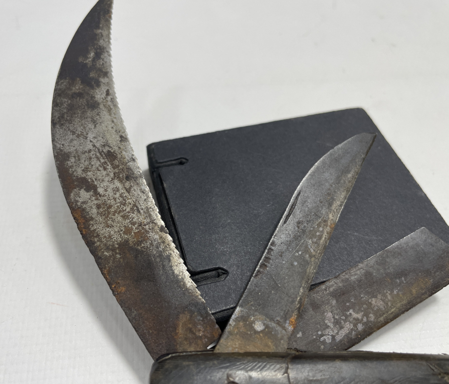 BOYNUZ SAPLI VE HAYVAN FİGÜRLÜ NADİR ANTİKA BAĞ BIÇAĞI - AŞI BIÇAĞI