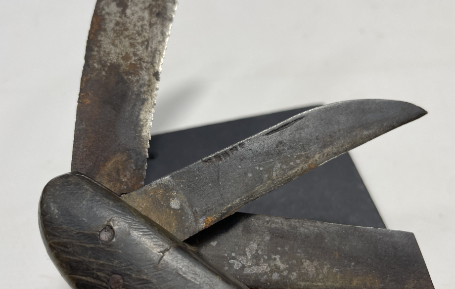 BOYNUZ SAPLI VE HAYVAN FİGÜRLÜ NADİR ANTİKA BAĞ BIÇAĞI - AŞI BIÇAĞI