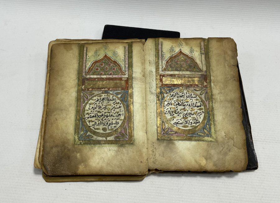 OSMANLI DÖNEMİ EL YAZMA TEZHİPLİ ENAM-I ŞERİF