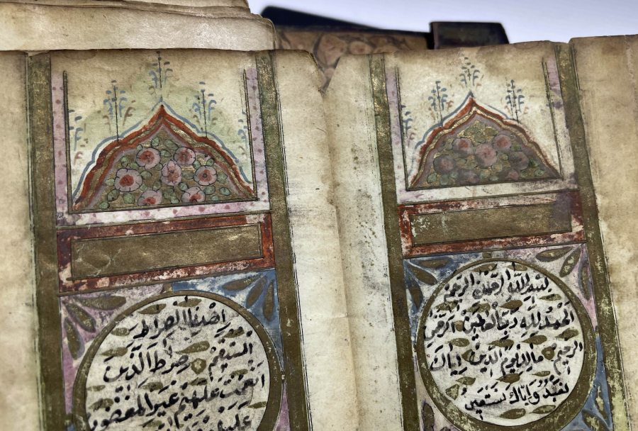 OSMANLI DÖNEMİ EL YAZMA TEZHİPLİ ENAM-I ŞERİF