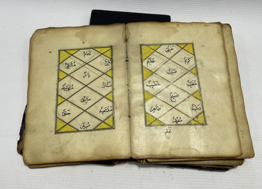 OSMANLI DÖNEMİ EL YAZMA TEZHİPLİ ENAM-I ŞERİF