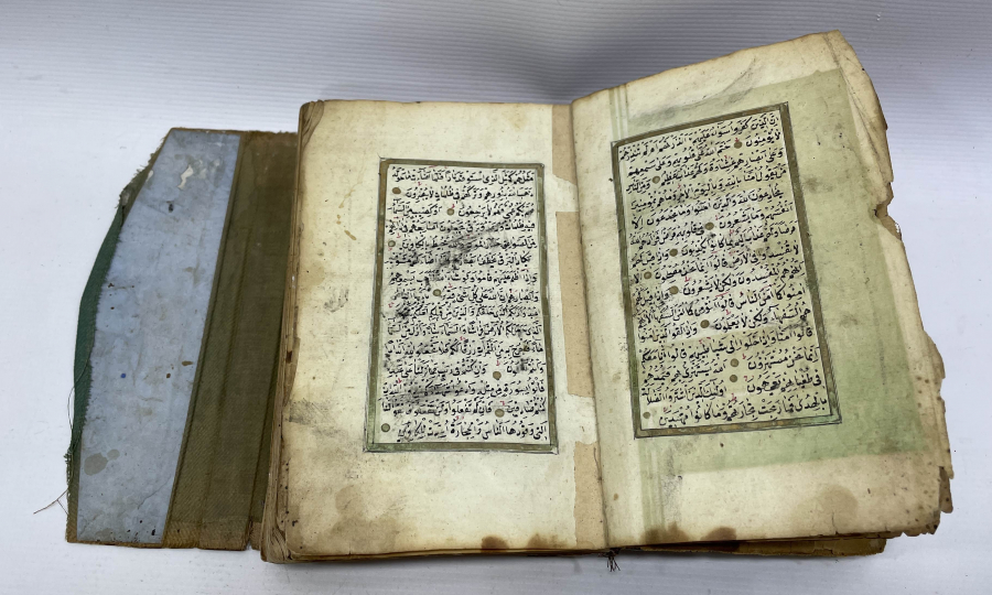 OSMANLI DÖNEMİ EL YAZMA TEZHİPLİ TARİHLİ KUR'AN-I KERİM