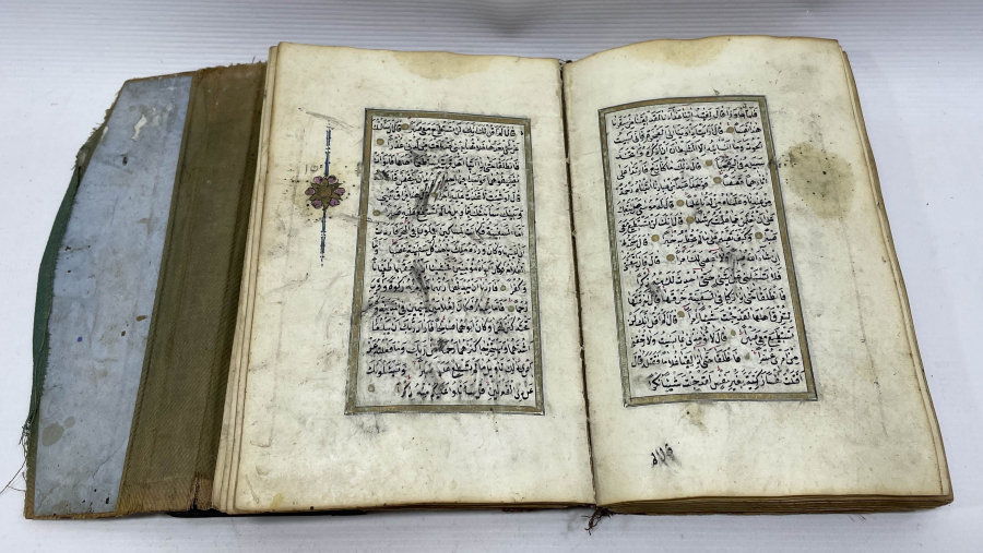 OSMANLI DÖNEMİ EL YAZMA TEZHİPLİ TARİHLİ KUR'AN-I KERİM