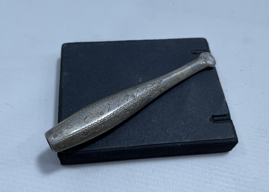 OSMANLI DÖNEMİ KALEM İŞÇİLİKLİ GÜMÜŞ SİGARA AĞIZLIĞI