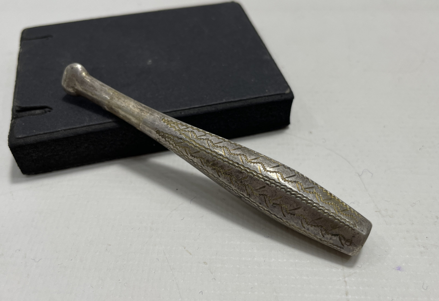 OSMANLI DÖNEMİ KALEM İŞÇİLİKLİ GÜMÜŞ SİGARA AĞIZLIĞI