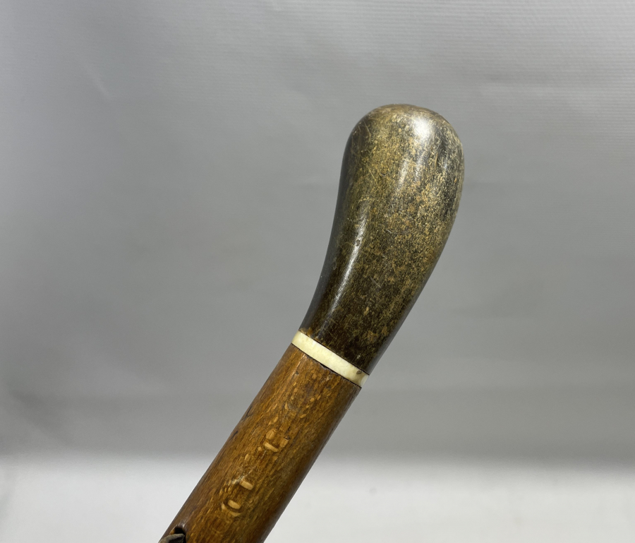 OSMANLI DÖNEMİ MORS DİŞİ VE GERGEDAN BOYNUZU SAPLI DERVİŞ ASASI